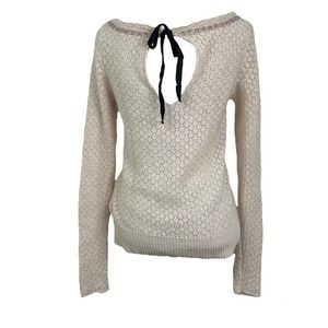 Free People Lightweight Jewel Neckline Sweater XS